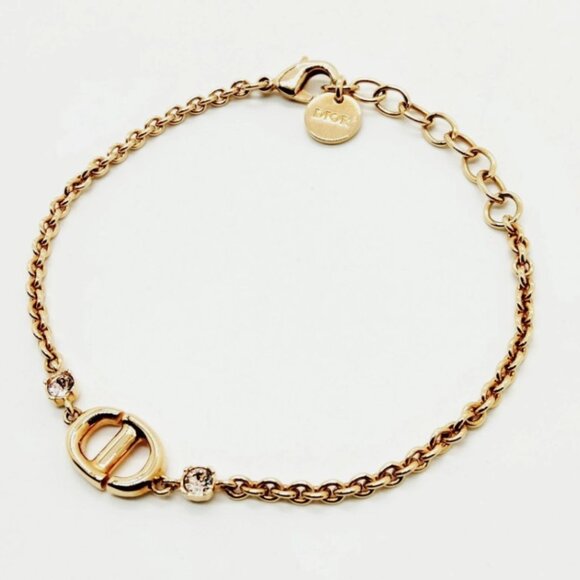 CHRISTIAN DIOR Navy Bracelet Metal Gold - Picture 2 of 6